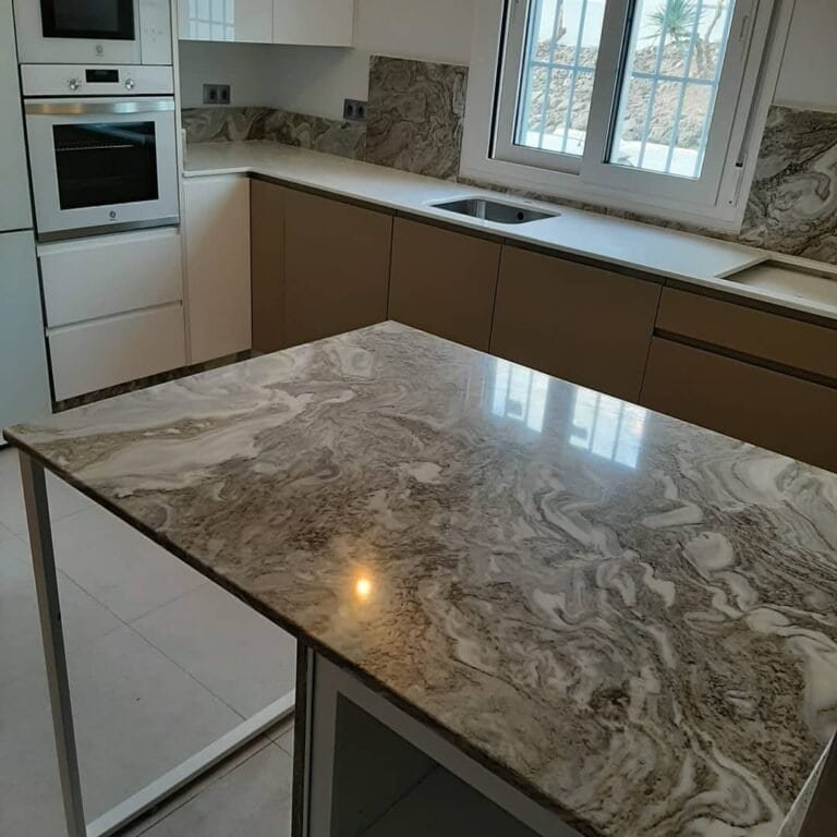 Encimera de porcelánico Blanco Polar en Burguillos